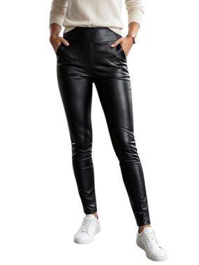 Offline By Aerie Women’s Size S/P US High Rise Faux Leather Legging Pants Black